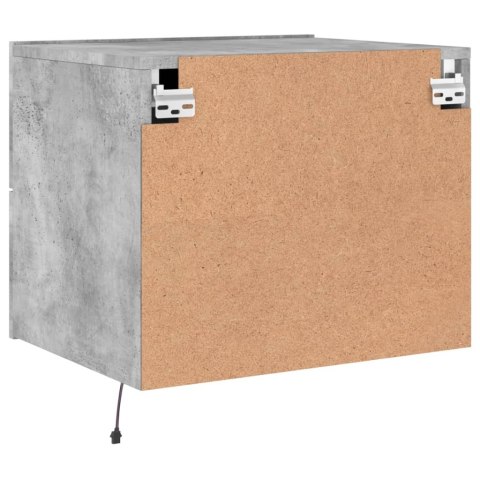 WISZĄCE SZAFKI NOCNE Z LED 2 SZT. SZAROŚĆ BETONU