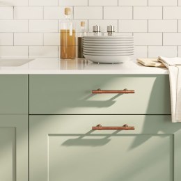 UCHWYTY MEBLOWE DO SZAFEK SZUFLAD KUCHENNYCH 10 SZT. BRĄZ 96MM STAL NIERDZ.