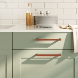 UCHWYTY MEBLOWE DO SZAFEK SZUFLAD KUCHENNYCH 5 SZT. BRĄZ 192MM STAL NIERDZ.