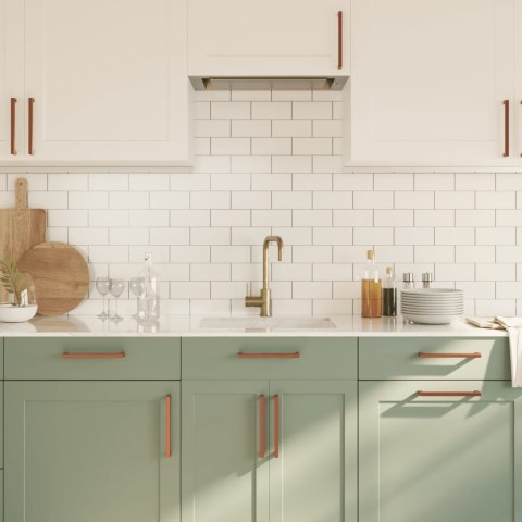 UCHWYTY MEBLOWE DO SZAFEK SZUFLAD KUCHENNYCH 5 SZT. BRĄZ 192MM STAL NIERDZ.