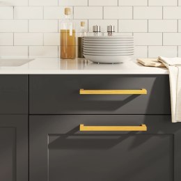 UCHWYTY DO SZAFEK 5 SZT. ZŁOTE 224MM STAL NIERDZEWNA