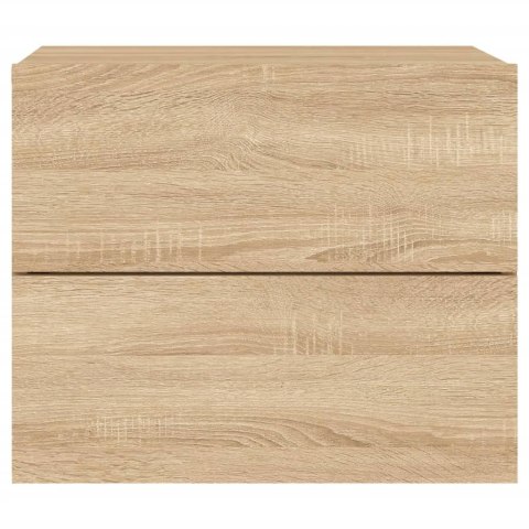 WISZĄCA SZAFKA NOCNA Z PODŚWIETLENIEM LED DĄB SONOMA