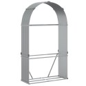 STOJAK NA DREWNO JASNOSZARY 120X45X210CM STAL GALWANIZOWANA