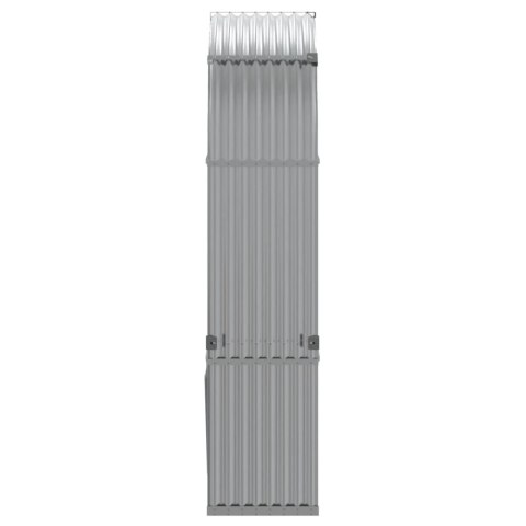STOJAK NA DREWNO JASNOSZARY 120X45X210CM STAL GALWANIZOWANA
