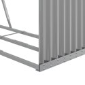 STOJAK NA DREWNO JASNOSZARY 120X45X210CM STAL GALWANIZOWANA