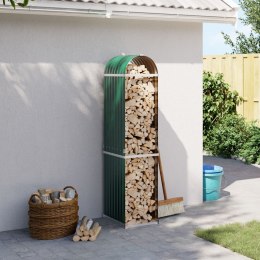 STOJAK NA DREWNO ZIELONY 40X45X170CM STAL GALWANIZOWANA