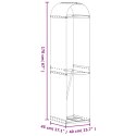 STOJAK NA DREWNO JASNY BRĄZ 40X45X170CM STAL GALWANIZOWANA