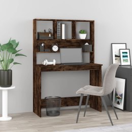 BIURKO Z PÓŁKAMI OPALANY DĄB 102X45X148CM