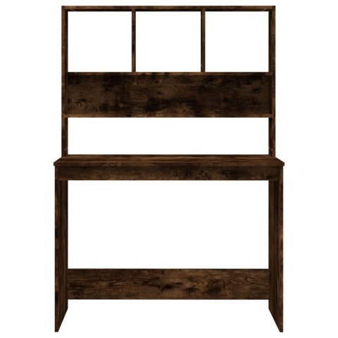 BIURKO Z PÓŁKAMI OPALANY DĄB 102X45X148CM