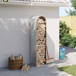 STOJAK NA DREWNO JASNOSZARY 40X45X170CM STAL GALWANIZOWANA