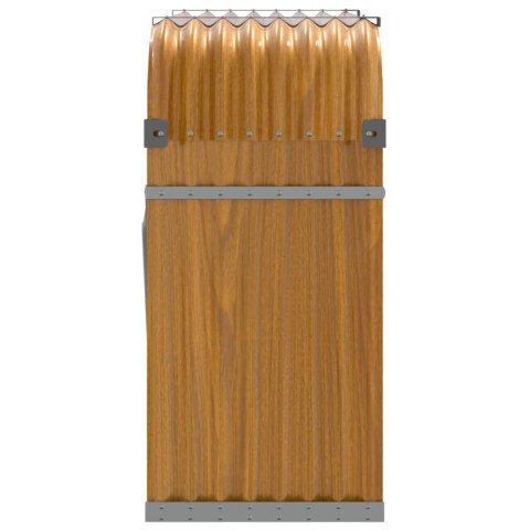 STOJAK NA DREWNO JASNY BRĄZ 120X45X100CM STAL GALWANIZOWANA