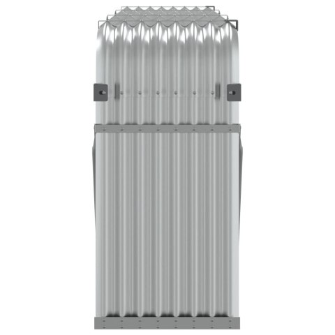 STOJAK NA DREWNO SREBRNY 234X45X100CM STAL GALWANIZOWANA