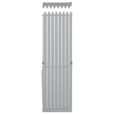 STOJAK NA DREWNO SREBRNY 40X45X170CM STAL GALWANIZOWANA