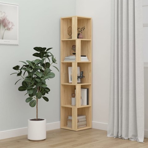 SZAFKA NAROŻNA NA KSIĄŻKI DĄB SONOMA 33X33X164,5CM