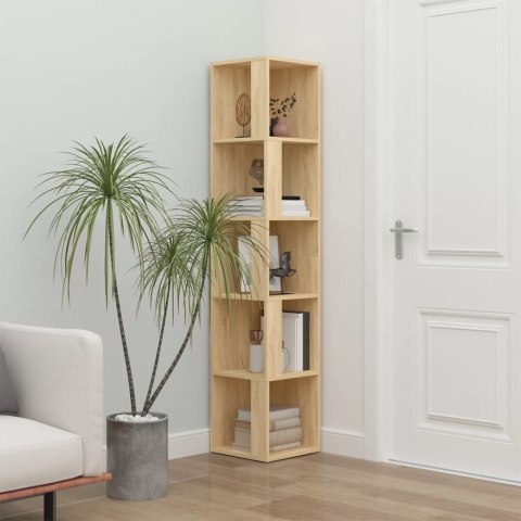 SZAFKA NAROŻNA NA KSIĄŻKI DĄB SONOMA 33X33X164,5CM