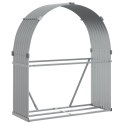 STOJAK NA DREWNO JASNOSZARY 120X45X140CM STAL GALWANIZOWANA
