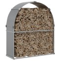 STOJAK NA DREWNO JASNOSZARY 120X45X140CM STAL GALWANIZOWANA