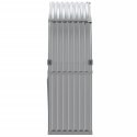 STOJAK NA DREWNO JASNOSZARY 120X45X140CM STAL GALWANIZOWANA