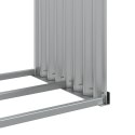 STOJAK NA DREWNO JASNOSZARY 120X45X140CM STAL GALWANIZOWANA