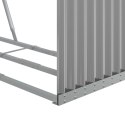 STOJAK NA DREWNO JASNOSZARY 120X45X140CM STAL GALWANIZOWANA