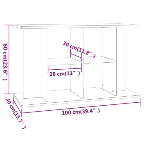 SZAFKA POD AKWARIUM PRZYDYMIONY DĄB 100X40X60CM