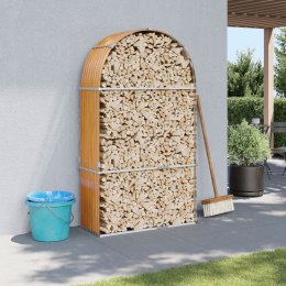 STOJAK NA DREWNO JASNY BRĄZ 120X45X210CM STAL GALWANIZOWANA