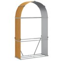 STOJAK NA DREWNO JASNY BRĄZ 120X45X210CM STAL GALWANIZOWANA