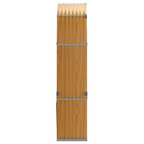 STOJAK NA DREWNO JASNY BRĄZ 120X45X210CM STAL GALWANIZOWANA
