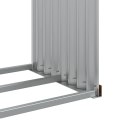 STOJAK NA DREWNO JASNY BRĄZ 120X45X210CM STAL GALWANIZOWANA