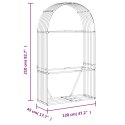 STOJAK NA DREWNO JASNY BRĄZ 120X45X210CM STAL GALWANIZOWANA