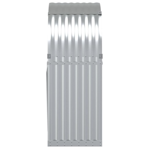 STOJAK NA DREWNO SREBRNY 80X45X120CM STAL GALWANIZOWANA