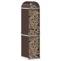 STOJAK NA DREWNO BRĄZOWY 40X45X170CM STAL GALWANIZOWANA