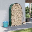 STOJAK NA DREWNO ZIELONY 120X45X210CM STAL GALWANIZOWANA