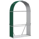STOJAK NA DREWNO ZIELONY 120X45X210CM STAL GALWANIZOWANA