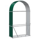 STOJAK NA DREWNO ZIELONY 120X45X210CM STAL GALWANIZOWANA