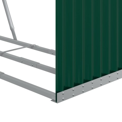 STOJAK NA DREWNO ZIELONY 120X45X210CM STAL GALWANIZOWANA