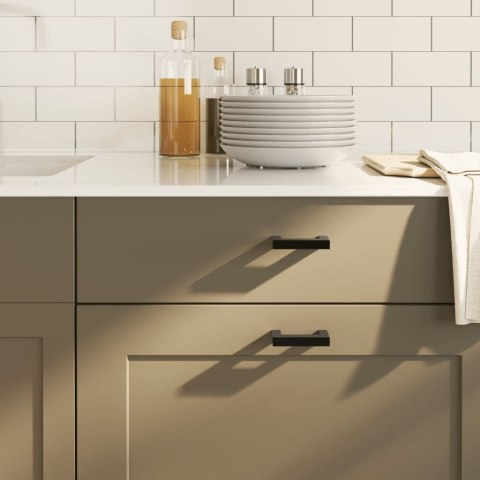 UCHWYTY MEBLOWE DO SZAFEK SZUFLAD KUCHENNYCH 20 SZT. CZARNE 64MM STAL NIERDZ.