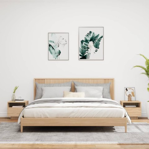 SZAFKI NOCNE Z LED 2 SZT. DĄB SONOMA 40X39X37CM