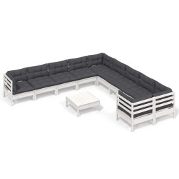 11-CZ. ZESTAW WYPOCZYNKOWY DO OGRODU Z PODUSZKAMI BIAŁY