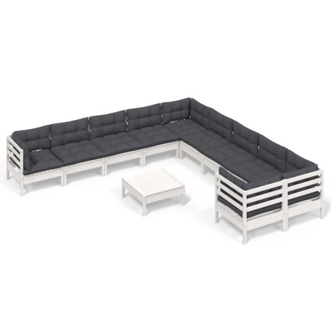 11-CZ. ZESTAW WYPOCZYNKOWY DO OGRODU Z PODUSZKAMI BIAŁY