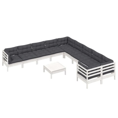 11-CZ. ZESTAW WYPOCZYNKOWY DO OGRODU Z PODUSZKAMI BIAŁY