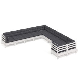 10-CZ. ZESTAW WYPOCZYNKOWY DO OGRODU Z PODUSZKAMI BIAŁY