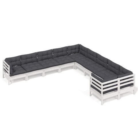 10-CZ. ZESTAW WYPOCZYNKOWY DO OGRODU Z PODUSZKAMI BIAŁY