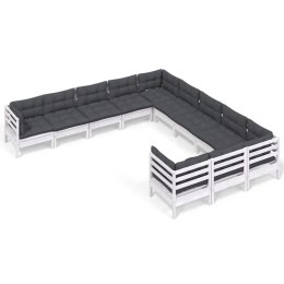 11-CZ. ZESTAW WYPOCZYNKOWY DO OGRODU Z PODUSZKAMI BIAŁY