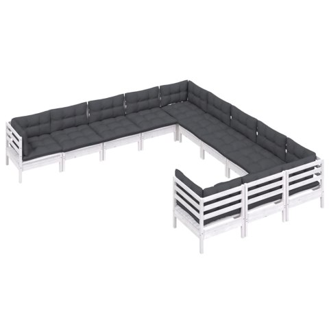 11-CZ. ZESTAW WYPOCZYNKOWY DO OGRODU Z PODUSZKAMI BIAŁY