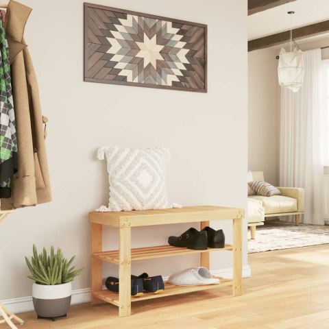 REGAŁ NA BUTY 3-POZIOMOWY 70X27,5X45CM BAMBUSOWY