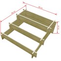 DONICA 3 POZIOMOWA 90X90X35CM IMPREGNOWANE DREWNO