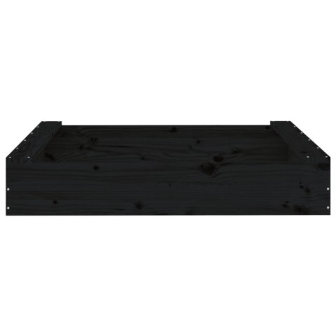 PIASKOWNICA Z SIEDZISKAMI SZARA KWADRATOWA DREWNO SOSNOWE