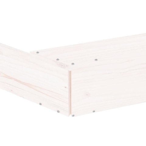 PIASKOWNICA Z SIEDZISKAMI BIAŁA OŚMIOKĄTNA DREWNO SOSNOWE