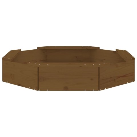 PIASKOWNICA Z SIEDZISKAMI MIODOWA OŚMIOKĄTNA DREWNO SOSNOWE